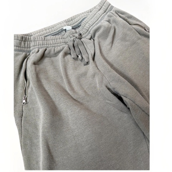 Aerie Women’s Size Small Jogger Sweatpants Sage Green Zipper Pockets Drawstring - Picture 4 of 6